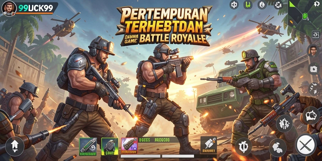 Gameplay seru dalam pertempuran Battle Royale di 99LUCK99.