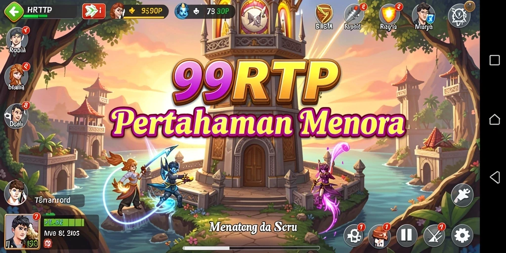 Tampilan gameplay menara pertahanan yang mendebarkan di 99RTP.