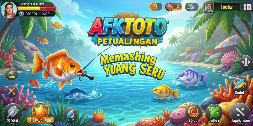 Tampilan seru gameplay AFKTOTO dengan aksi memancing yang mendebarkan.