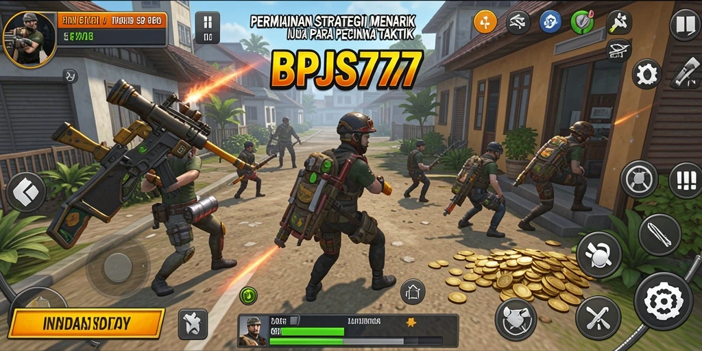 Screenshot gameplay BPJS777 menunjukkan pertempuran strategis yang dinamis dan menantang.