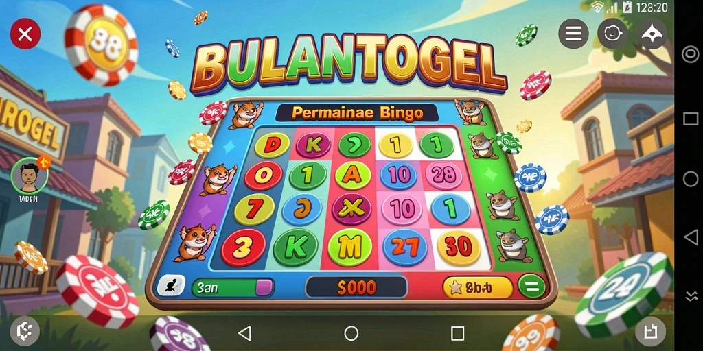 Tampilan gameplay <strong>BULANTOGEL</strong> yang mengasyikkan dengan kartu Bingo.