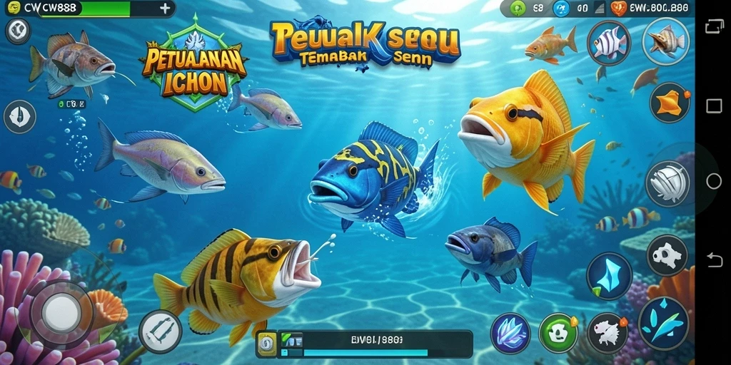 Tampilan gameplay seru dari Tembak Ikan CW8888.