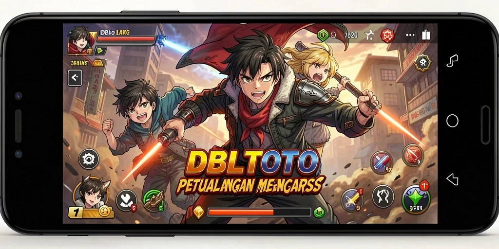Screenshot DBLTOTO menampilkan pertarungan seru dalam gaya anime.