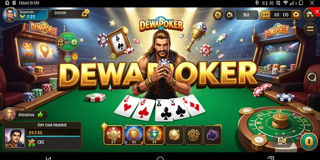 Tampilan gameplay seru DEWAPOKER dengan fitur olahraga menarik.