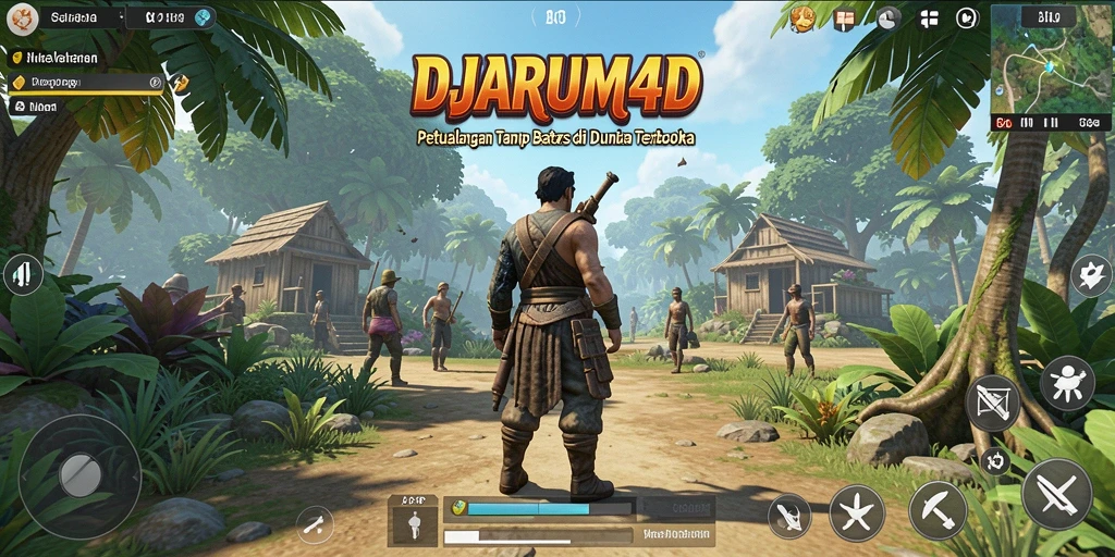Screenshot gameplay DJARUM4D yang menampilkan dunia terbuka yang menakjubkan.