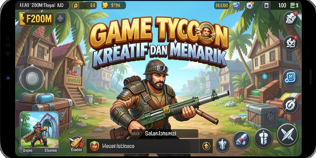 Tampilan gameplay F200M yang menarik dan interaktif.