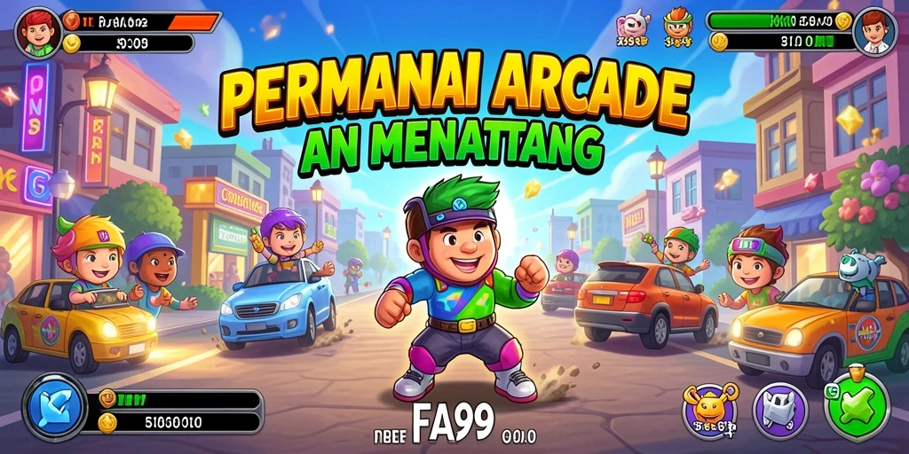 Tangkapan layar menunjukkan aksi seru dalam gameplay Arcade.