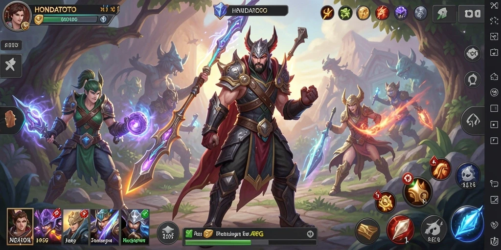 Tampilan gameplay HONDATOTO yang mendebarkan dan epik.