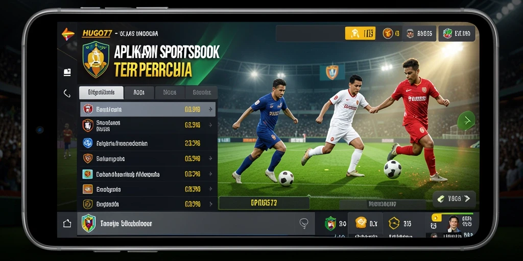 Tampilan utama HUGO77 dengan opsi taruhan Sportsbook yang beragam.