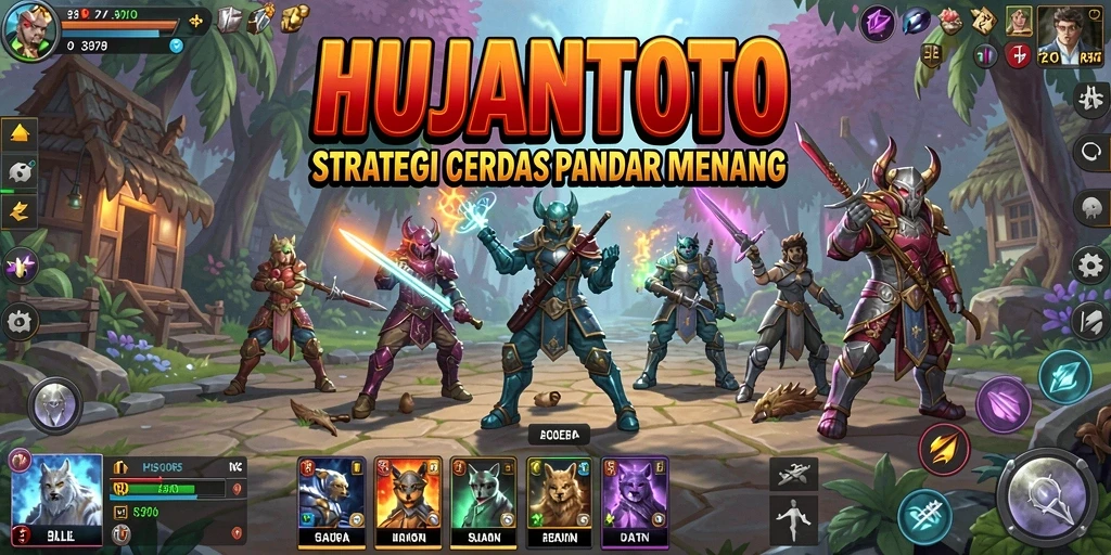 Tampilan gameplay HUJANTOTO yang menegangkan dan strategis.