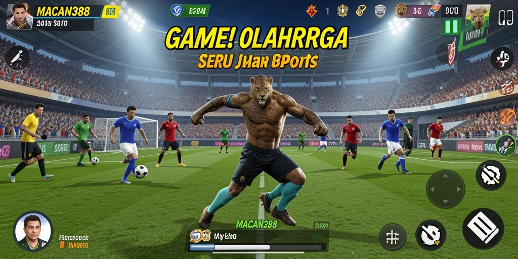 Screenshot menampilkan aksi seru dalam gameplay olahraga di MACAN388.