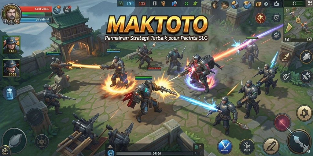 Tangkapan layar utama MAKTOTO menampilkan aksi pertempuran strategis dalam permainan SLG.