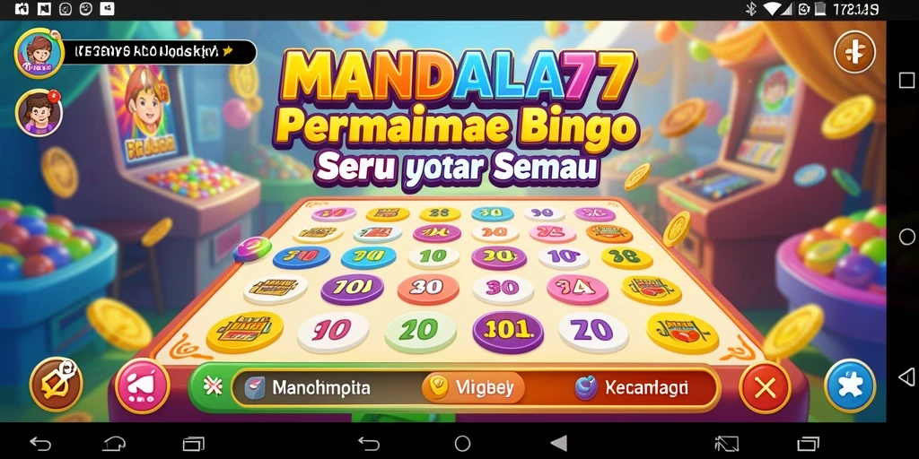 Tampilan gameplay MANDALA77 dengan pemain aktif dalam permainan Bingo.
