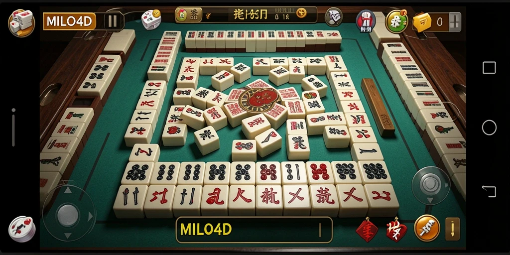 Screenshot gameplay MILO4D yang menunjukkan keasyikan bermain Mahjong.