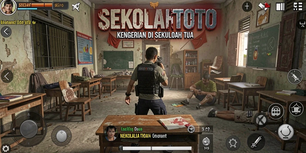 Screenshot menampilkan gameplay menarik dan mencekam dari SEKOLAHTOTO.